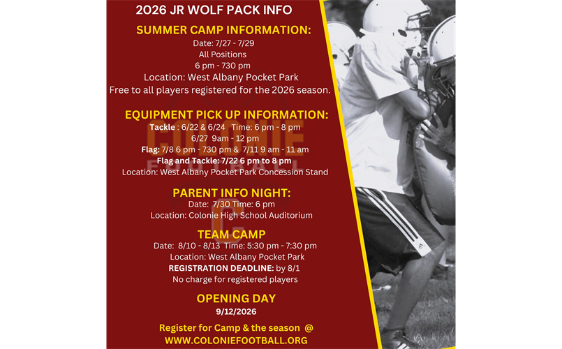 2026 Camp Information & Important Dates